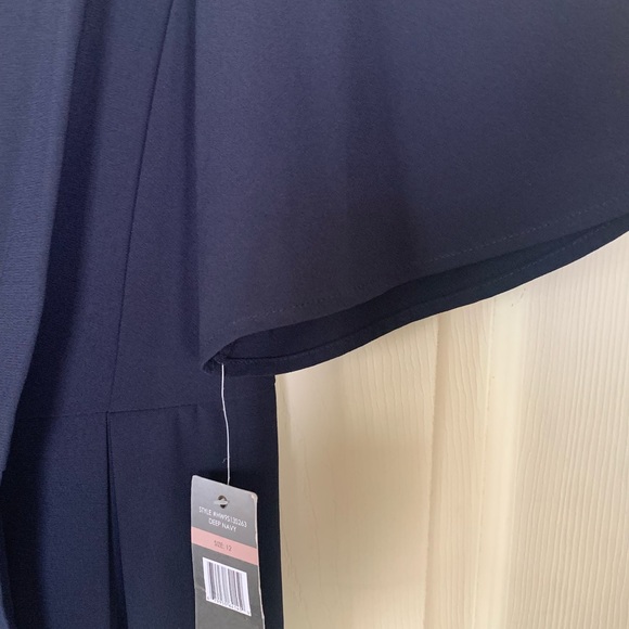 GORGEOUS NAVY DRESS SZ 12 by Sharagano - Picture 9 of 9